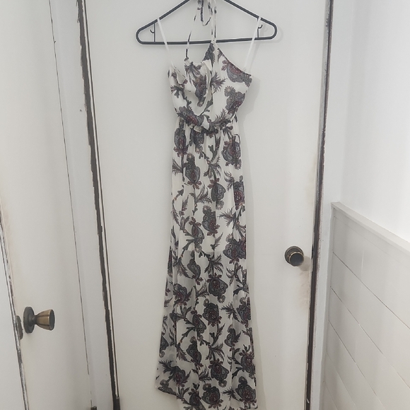 Abercrombie & Fitch Dresses & Skirts - Abercrombie & Fitch Black and Purple Floral Maxi Dress